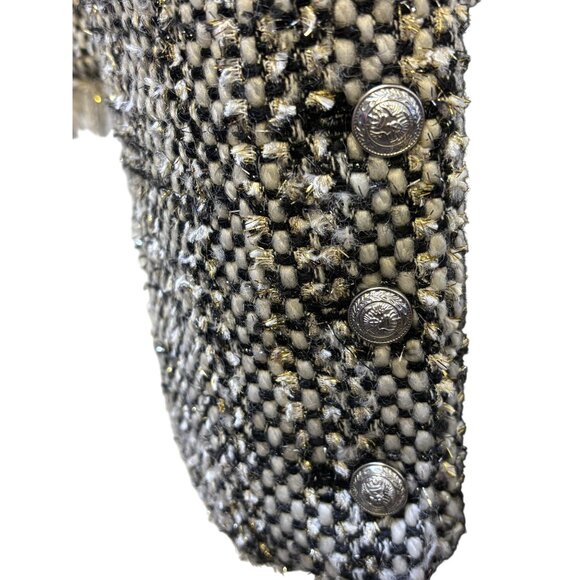 NWT L'agence Tweed Jacket Black & White Size 6 - Picture 6 of 7